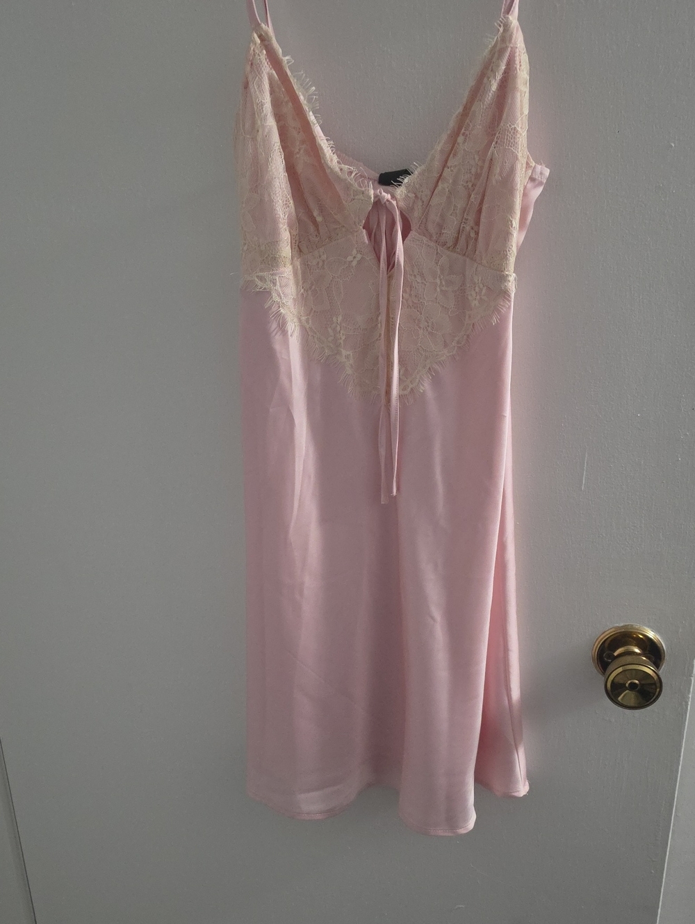 wild fable Pale Pink Pjs with Cream Lace